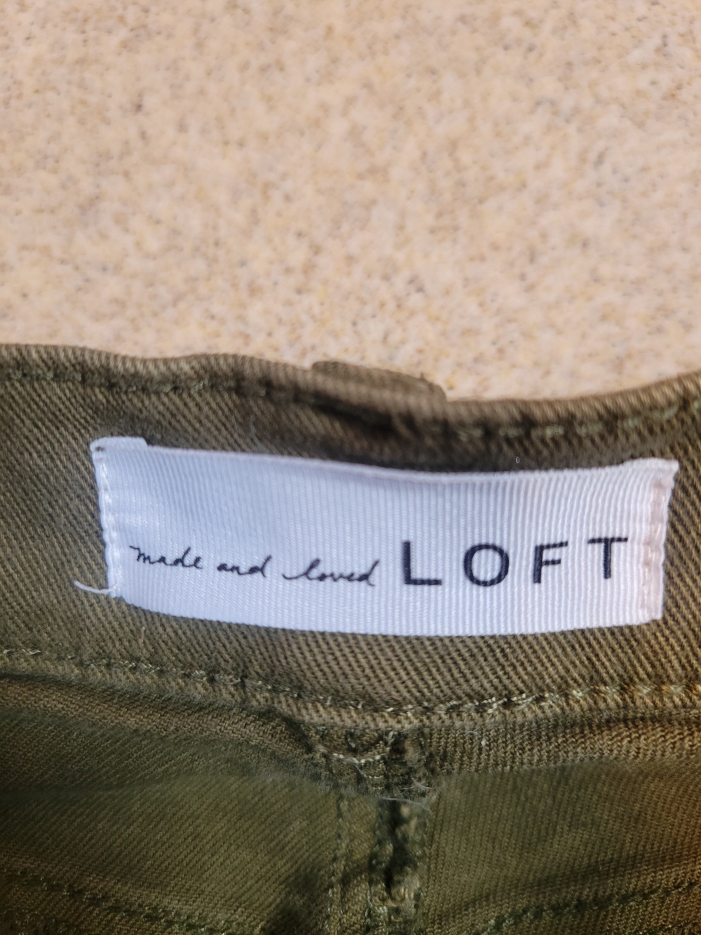 LOFT High-Rise Skinny Button Fly Green Denim Jeans Size 24 Cotton Stretch - Picture 2 of 12